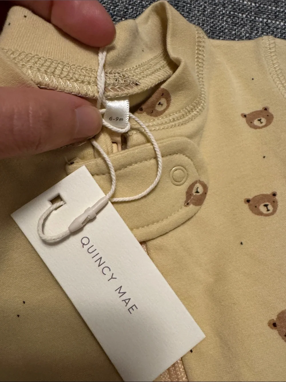 QUINCY MAE Zip Long Sleeve Sleeper Footie - Bears